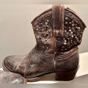 Frye short boots with studs. Wore once to a Shania Twain concert.